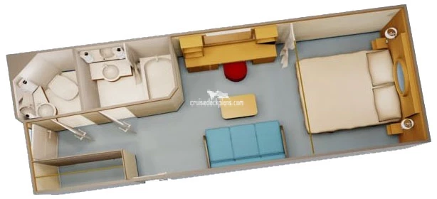 Disney Dream Deluxe Interior cabin floor plan