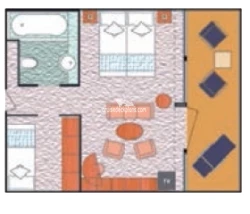 Mini-Suite Balcony floor plan
