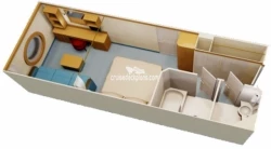 Disney Fantasy Deluxe Oceanview Layout