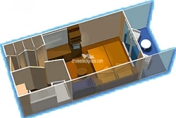 Jewel of the Seas Deluxe Balcony Layout