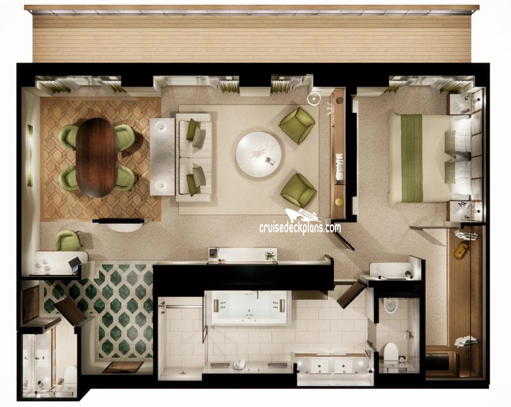 Crystal Grace Junior cabin floor plan Crystal Grace Junior cabin floor plan