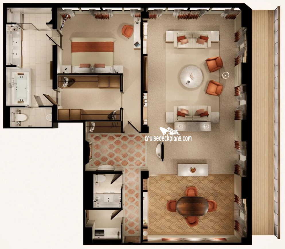 Crystal Grace Penthouse cabin floor plan Crystal Grace Penthouse cabin floor plan