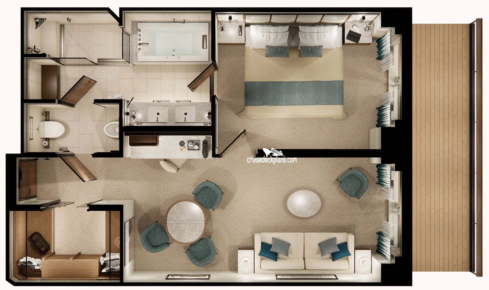 Crystal Grace Sapphire cabin floor plan Crystal Grace Sapphire cabin floor plan