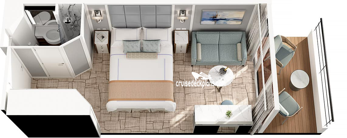 Oceania Aurelia Concierge cabin floor plan Oceania Aurelia Concierge cabin floor plan