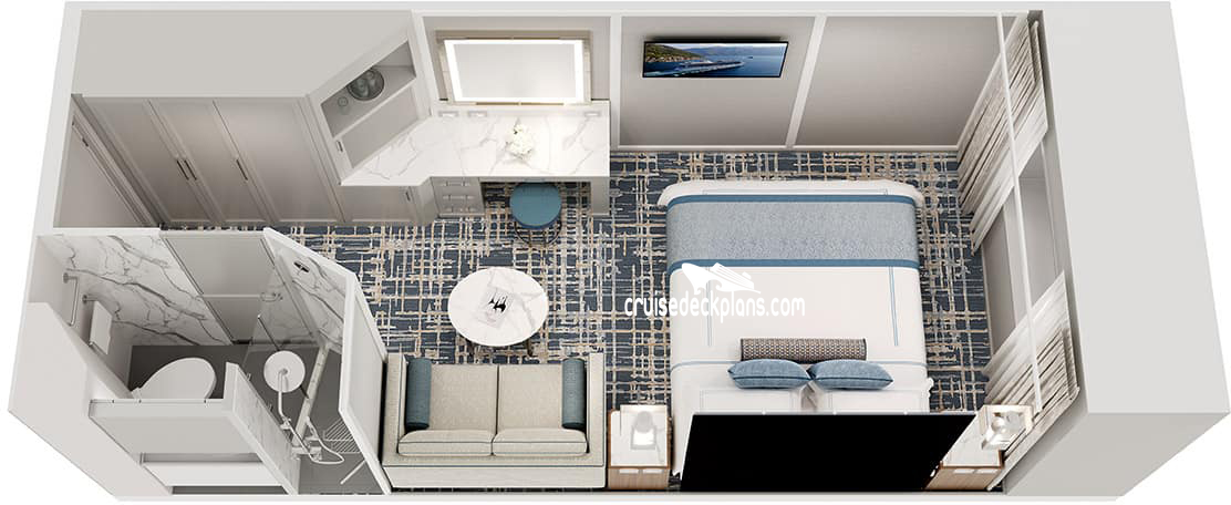 Oceania Aurelia Oceanview cabin floor plan Oceania Aurelia Oceanview cabin floor plan
