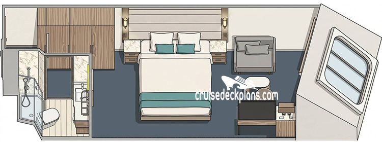 Regal Princess Oceanview cabin floor plan Regal Princess Oceanview cabin floor plan