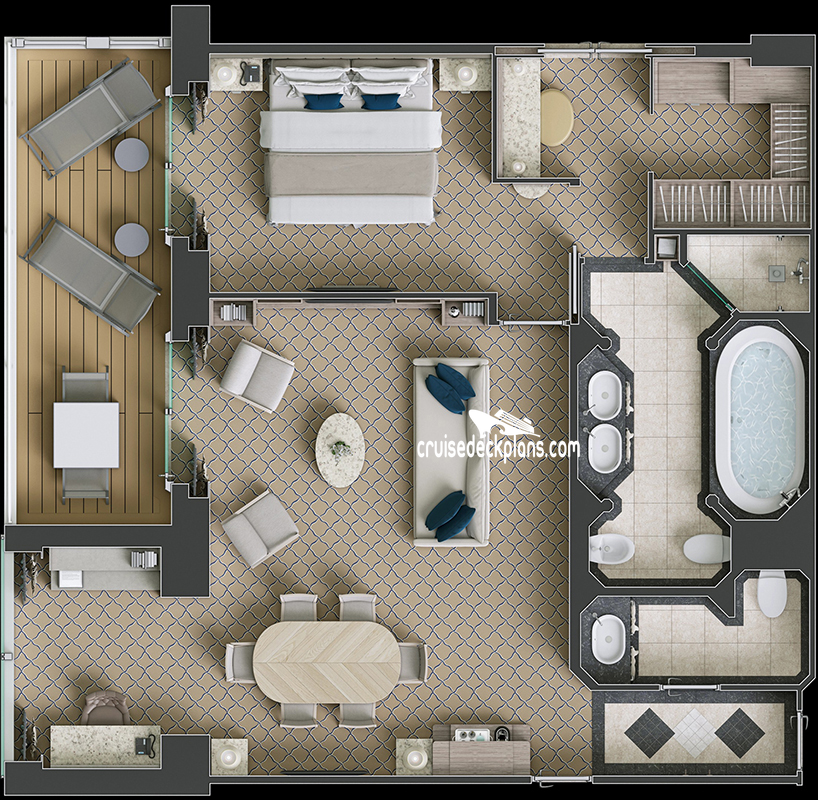 Silver Spirit Owner Suite cabin floor plan Silver Spirit Owner Suite cabin floor plan