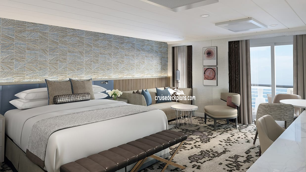 Oceania Sonata Penthouse cabin floor plan Oceania Sonata Penthouse cabin floor plan