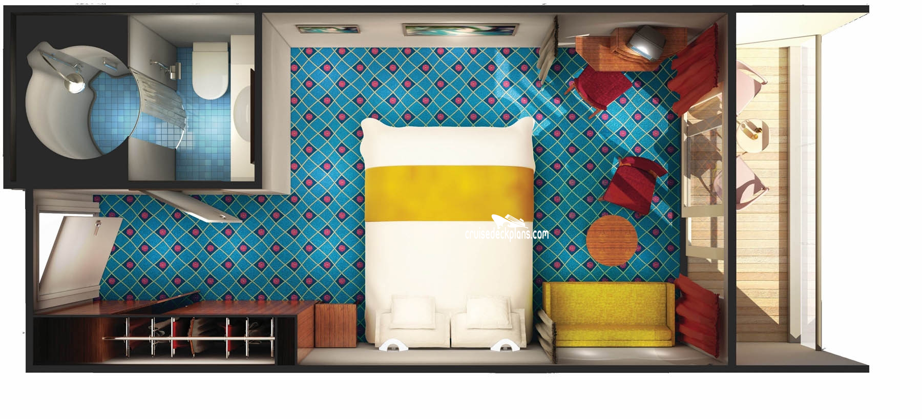 Norwegian Sun Balcony cabin floor plan Norwegian Sun Balcony cabin floor plan