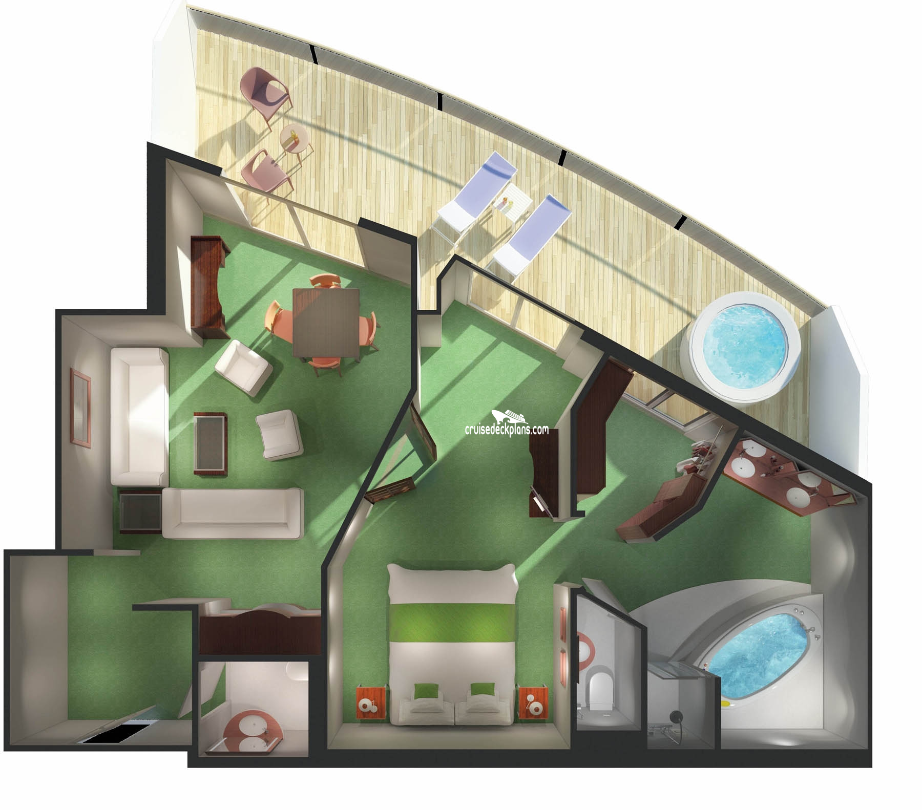 Norwegian Sun Owners Suite cabin floor plan Norwegian Sun Owners Suite cabin floor plan