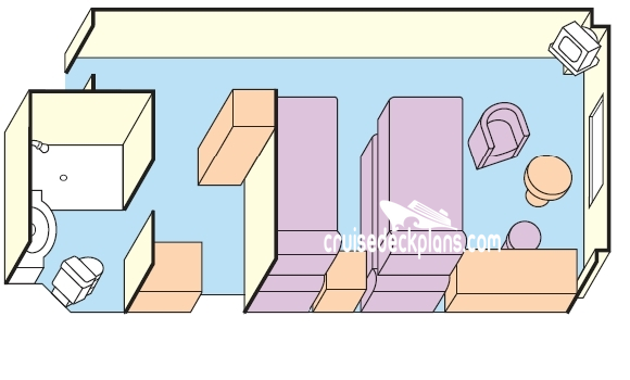 Pacific Pearl Oceanview cabin floor plan Pacific Pearl Oceanview cabin floor plan
