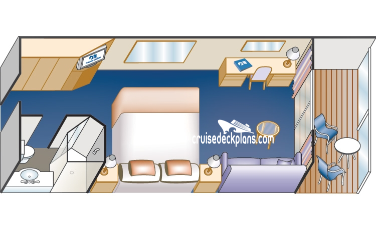 Pacific Princess Balcony cabin floor plan Pacific Princess Balcony cabin floor plan