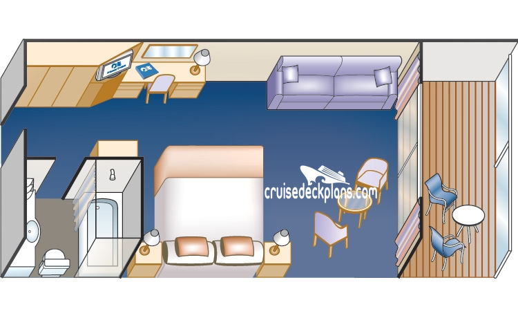 Pacific Princess Mini-Suite Balcony cabin floor plan Pacific Princess Mini-Suite Balcony cabin floor plan