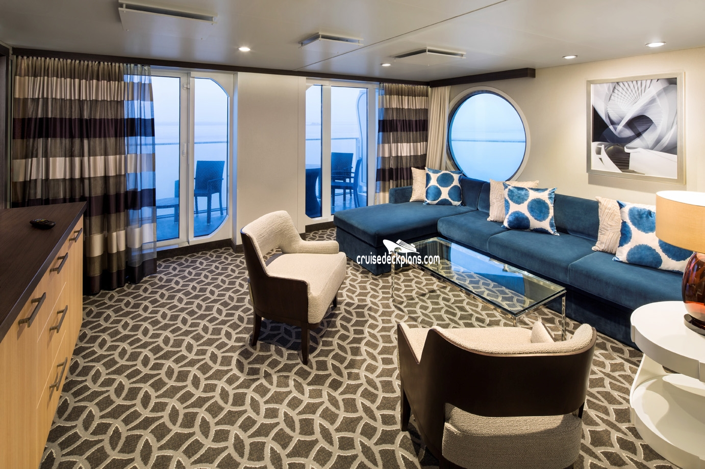 cruise suite with 2 bedrooms