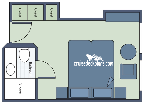 River Duchess Oceanview cabin floor plan River Duchess Oceanview cabin floor plan