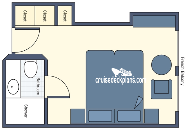 River Empress French cabin floor plan River Empress French cabin floor plan
