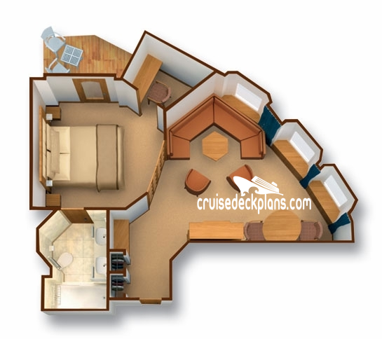 Seabourn Legend Classic Suite cabin floor plan Seabourn Legend Classic Suite cabin floor plan