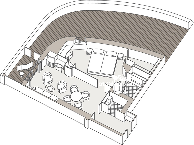 Seven Seas Navigator Grand Suite cabin floor plan Seven Seas Navigator Grand Suite cabin floor plan