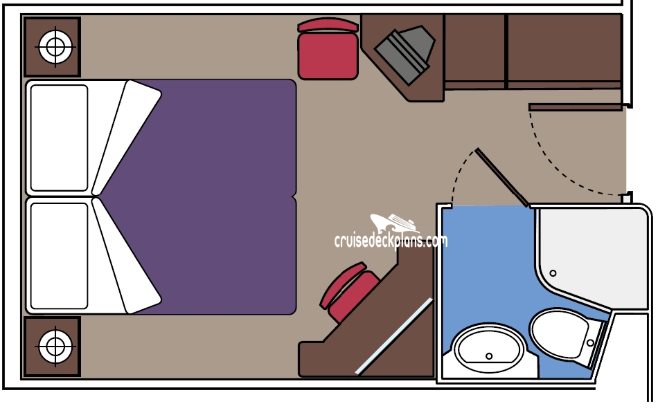 MSC Lirica Interior cabin floor plan MSC Lirica Interior cabin floor plan