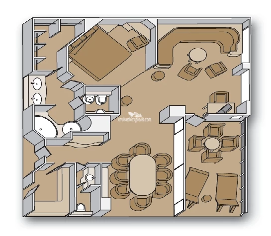 Pacific Eden Penthouse cabin floor plan
