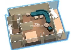 Prinsendam Deluxe Suite Layout Prinsendam Deluxe Suite Layout