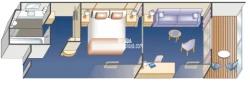 Royal Princess III Mini-Suite Layout