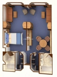 Seabourn Spirit Double Suite Layout Double Suite diagram
