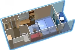 Mariner of the Seas Deluxe Balcony Layout