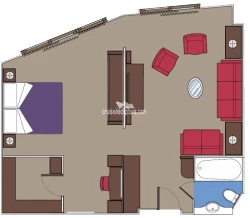 MSC Splendida YC Window Suite Layout