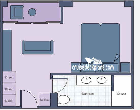 SS Catherine Suite cabin floor plan SS Catherine Suite cabin floor plan