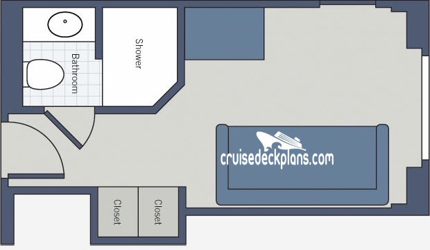 SS Catherine Single cabin floor plan SS Catherine Single cabin floor plan