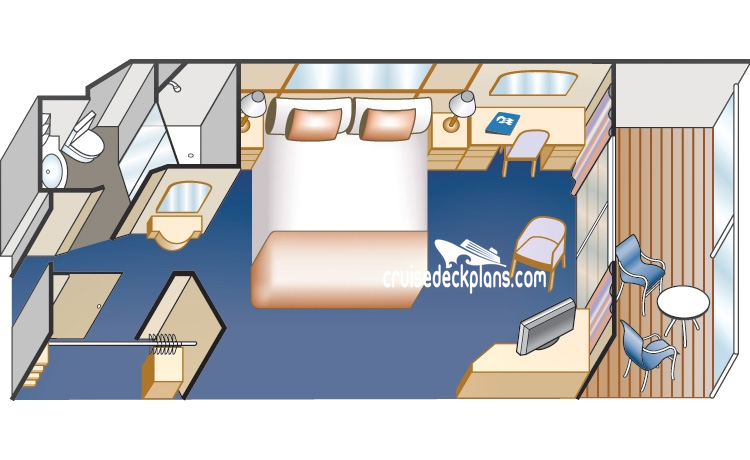 Sun Princess II Balcony cabin floor plan Sun Princess II Balcony cabin floor plan