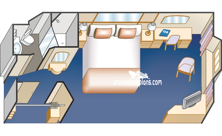 Sun Princess II Oceanview cabin floor plan Sun Princess II Oceanview cabin floor plan