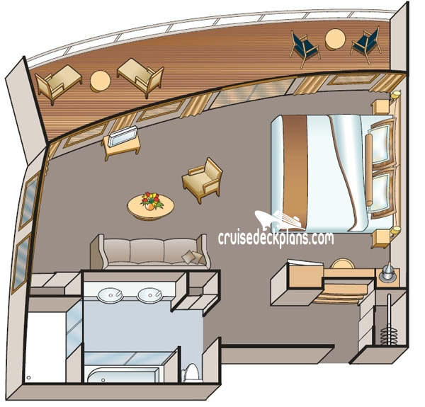 Viking Akun Suite cabin floor plan Viking Akun Suite cabin floor plan