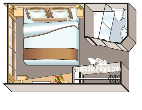 Viking Atla French Balcony cabin floor plan Viking Atla French Balcony cabin floor plan