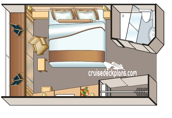 Viking Magni Veranda cabin floor plan Viking Magni Veranda cabin floor plan