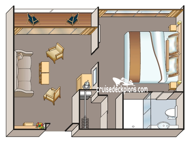Viking Magni Veranda Suite cabin floor plan Viking Magni Veranda Suite cabin floor plan