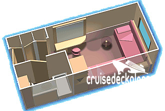 Empress of the Seas Oceanview cabin floor plan Empress of the Seas Oceanview cabin floor plan