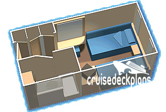 Empress of the Seas Interior cabin floor plan Empress of the Seas Interior cabin floor plan