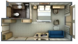 Silver Discoverer Veranda Suite Layout