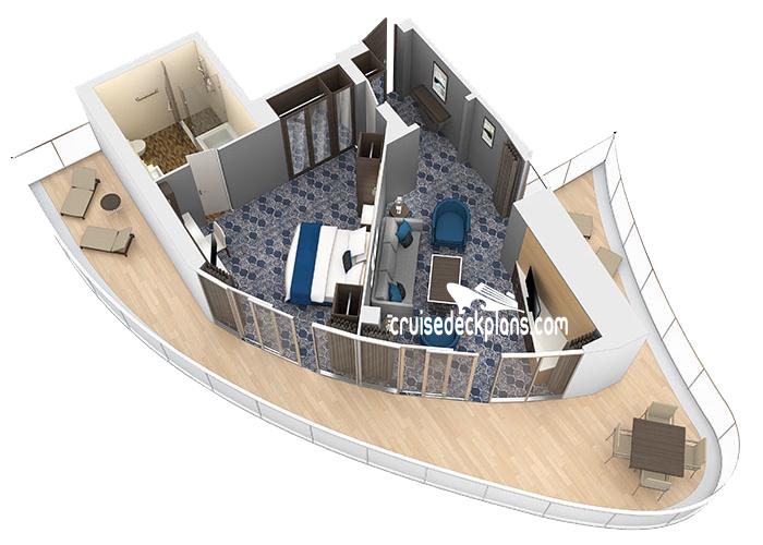 oasis of the seas aqua theater suite - 1 bedroom stateroom