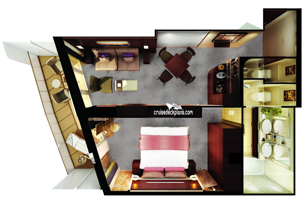 Norwegian Escape Penthouse cabin floor plan Norwegian Escape Penthouse cabin floor plan
