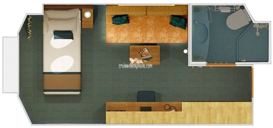 Carnival Breeze Small Interior cabin floor plan