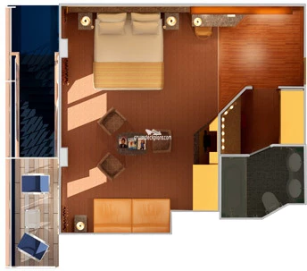 Carnival Legend Junior cabin floor plan