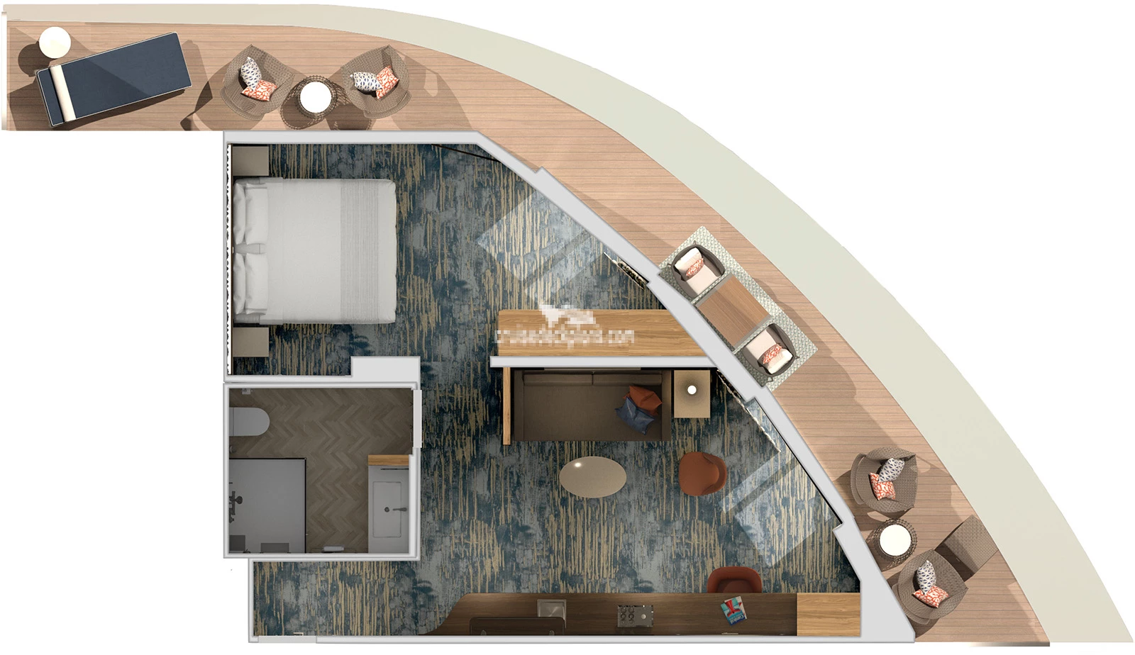 Carnival Jubilee Captains cabin floor plan