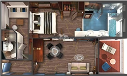 2 Bedroom Family Suite diagram