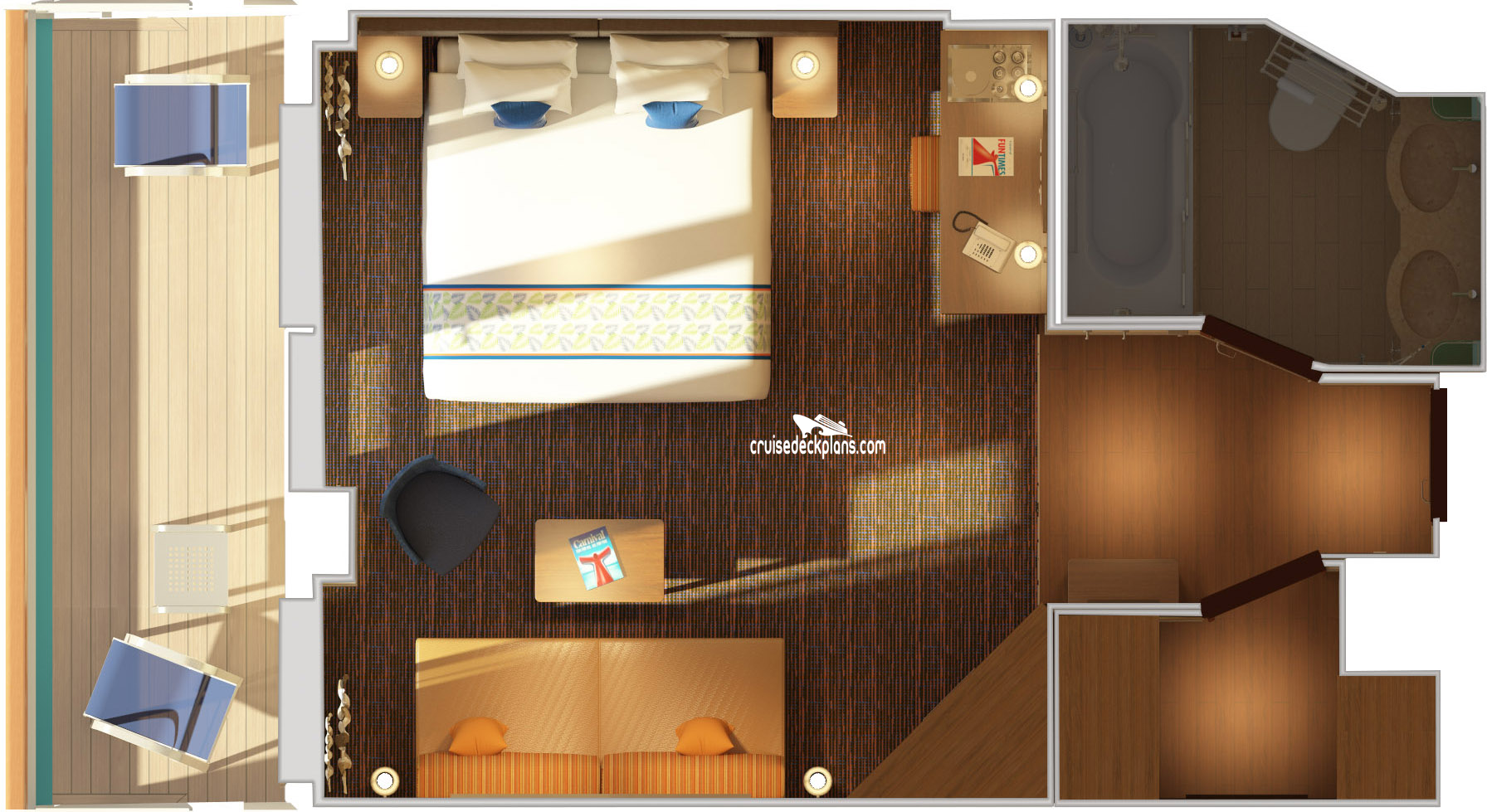 Carnival Venezia Suite cabin floor plan