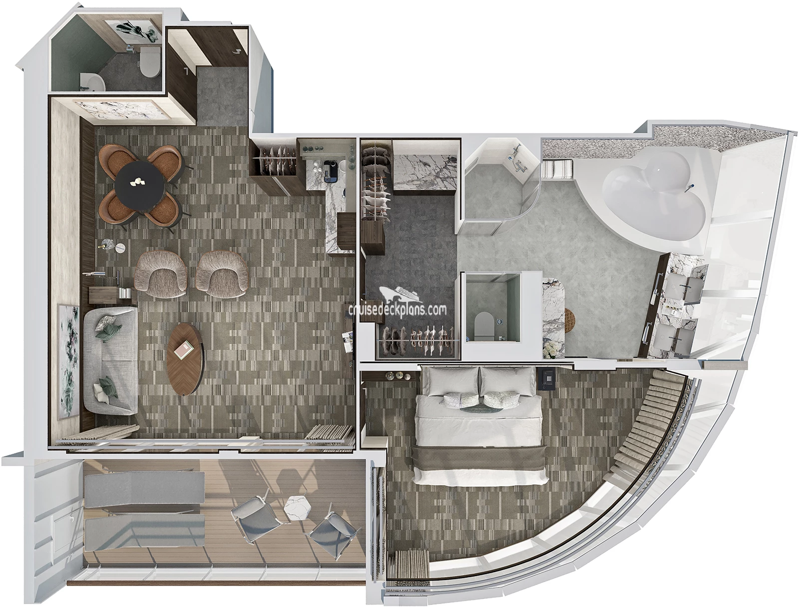 Norwegian Epic Owners Suite cabin floor plan