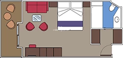 Yacht Club Deluxe Suite diagram