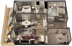 Oceania Suite floor layout